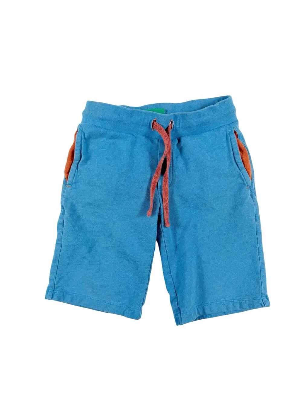 Little Green Radicals Organic Cotton Sweat Shorts Blue Orange Size 6–7 Years
